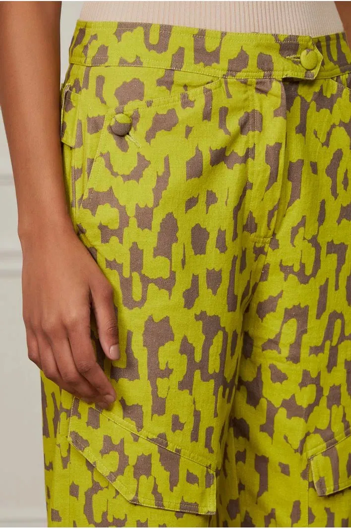 Printed Twill Pants