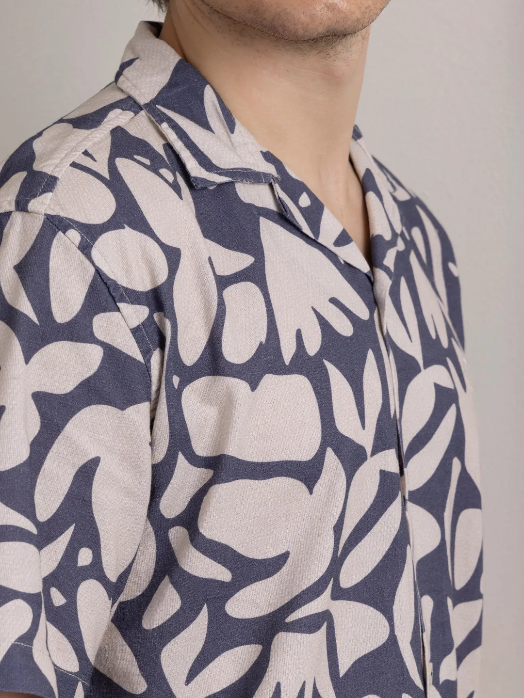 Purple Abstract Print Shirt