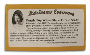 Purple Top White Globe Turnip Seeds