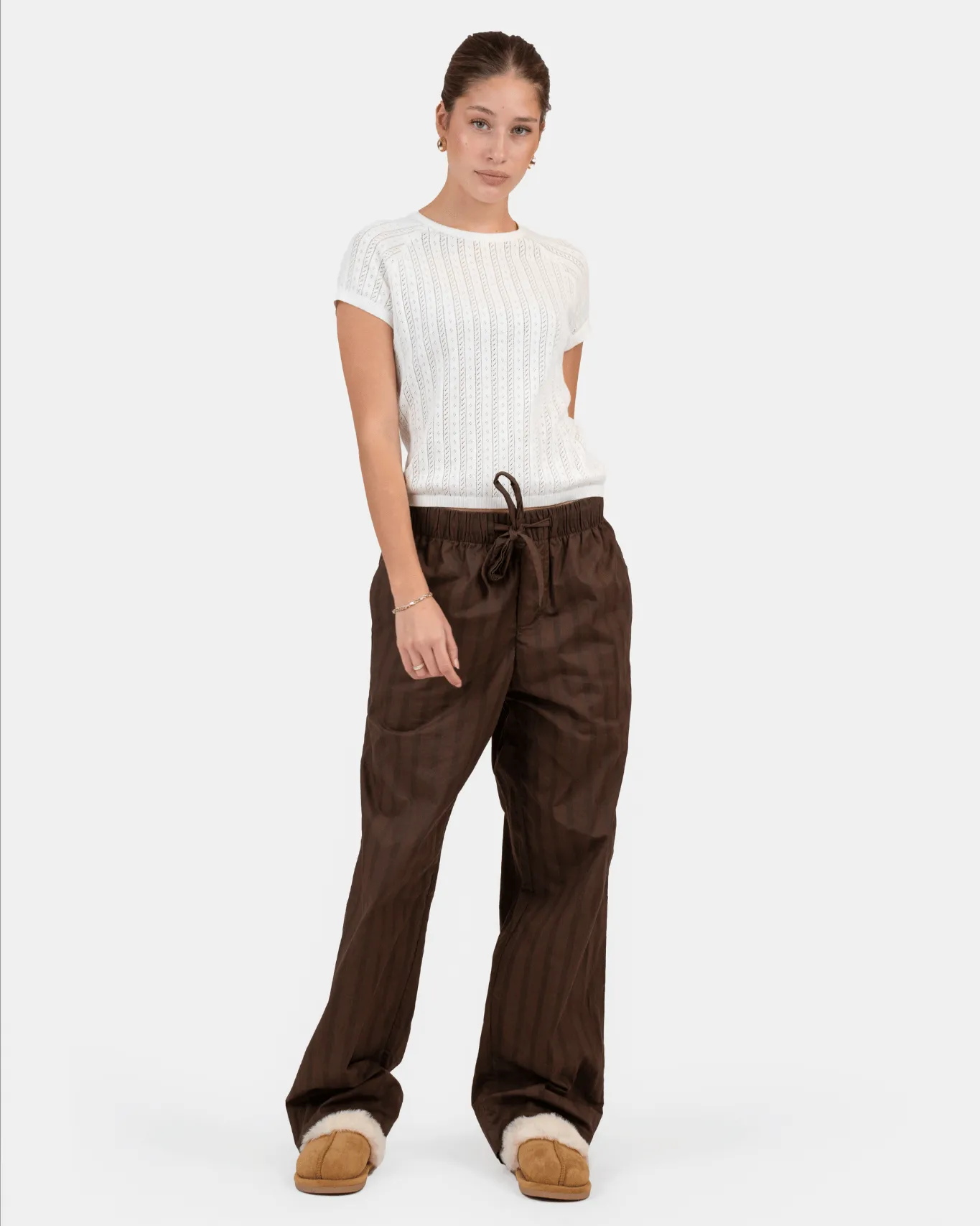 Pyjamas Pants Brown Striped