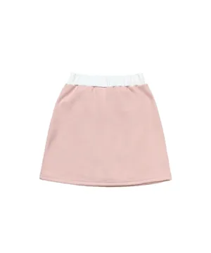 Q.C PLAY: Spandex Ribbed Pocket Banding Skirt - Pink