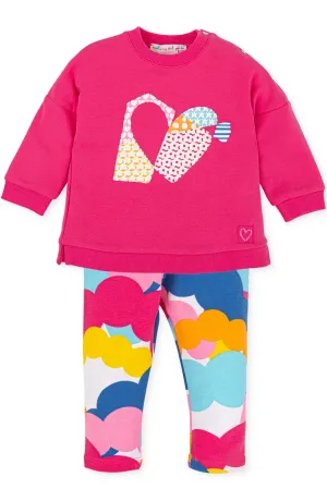 "Isabella" Fuchsia Sweatshirt & Leggings