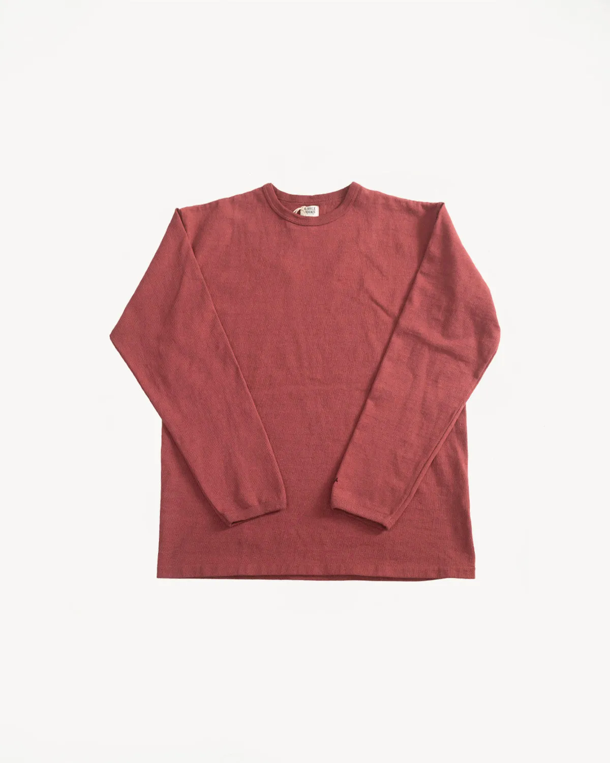 "Stand Wheel" Heavyweight Long Sleeve Tee - Burgundy