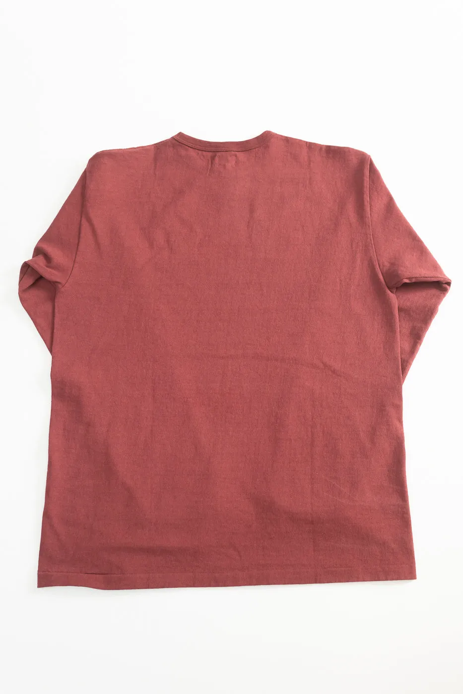 "Stand Wheel" Heavyweight Long Sleeve Tee - Burgundy