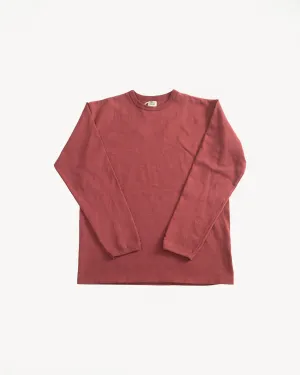 "Stand Wheel" Heavyweight Long Sleeve Tee - Burgundy