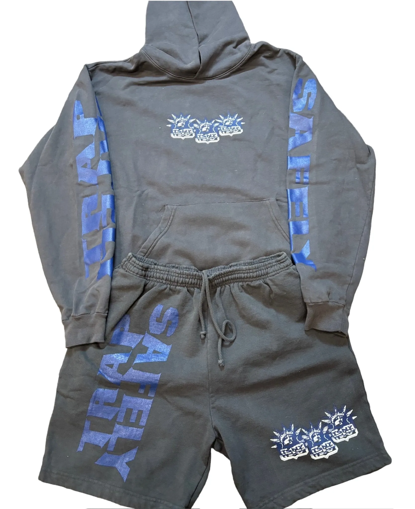 "TRAP SAFELY" Signature Sweat Shorts