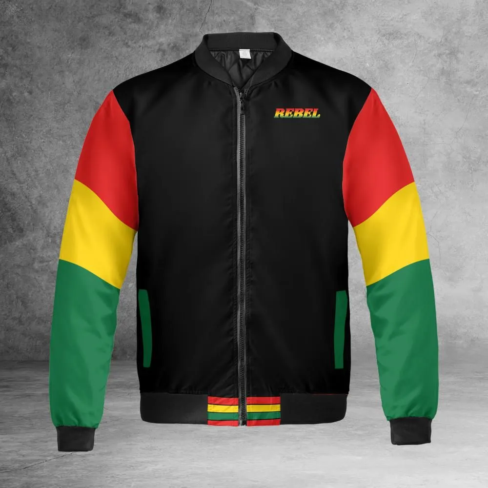 Rasta Quilted Bomber Jacket