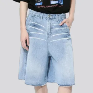 Raw hem 90s fashion men's jean shorts