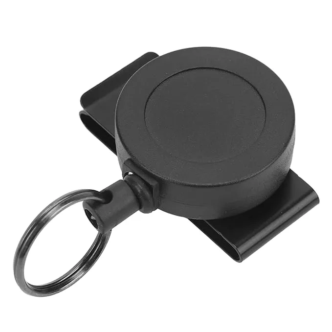 RECON GS2S Retractable 10 Key Tool Reel Holder Steel wire 360 degree rotating  Belt Clip Chain Heavy Duty Split Ring