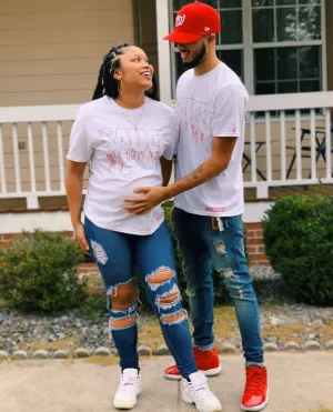 Red Sauce Outline | White Tee