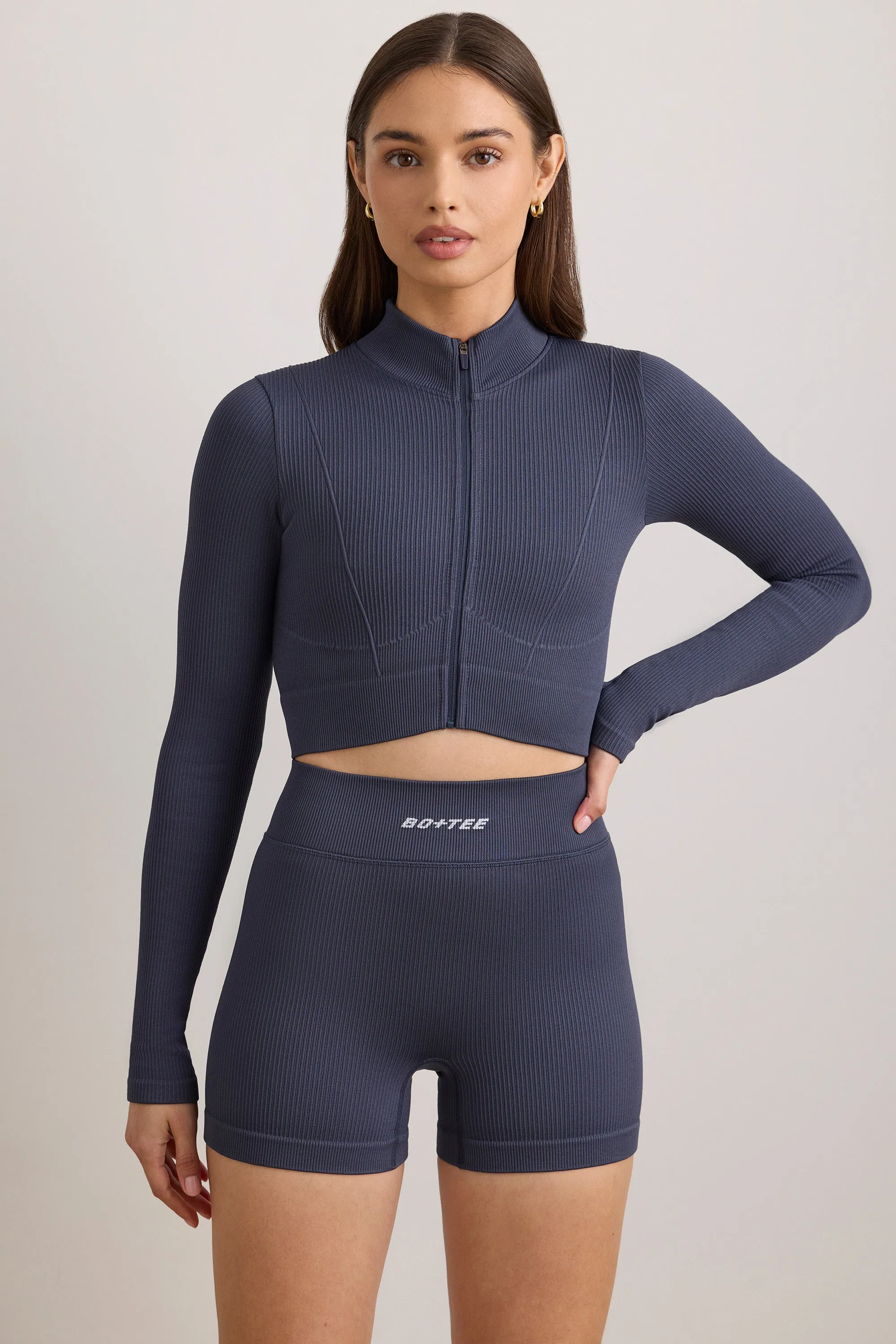 Reform - FlexiRib Cropped Jacket in Slate