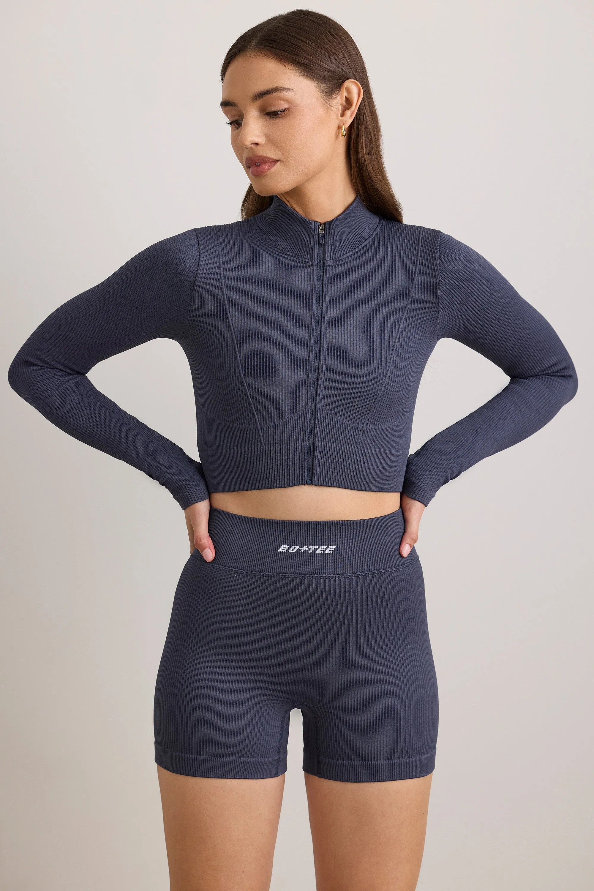 Reform - FlexiRib Cropped Jacket in Slate