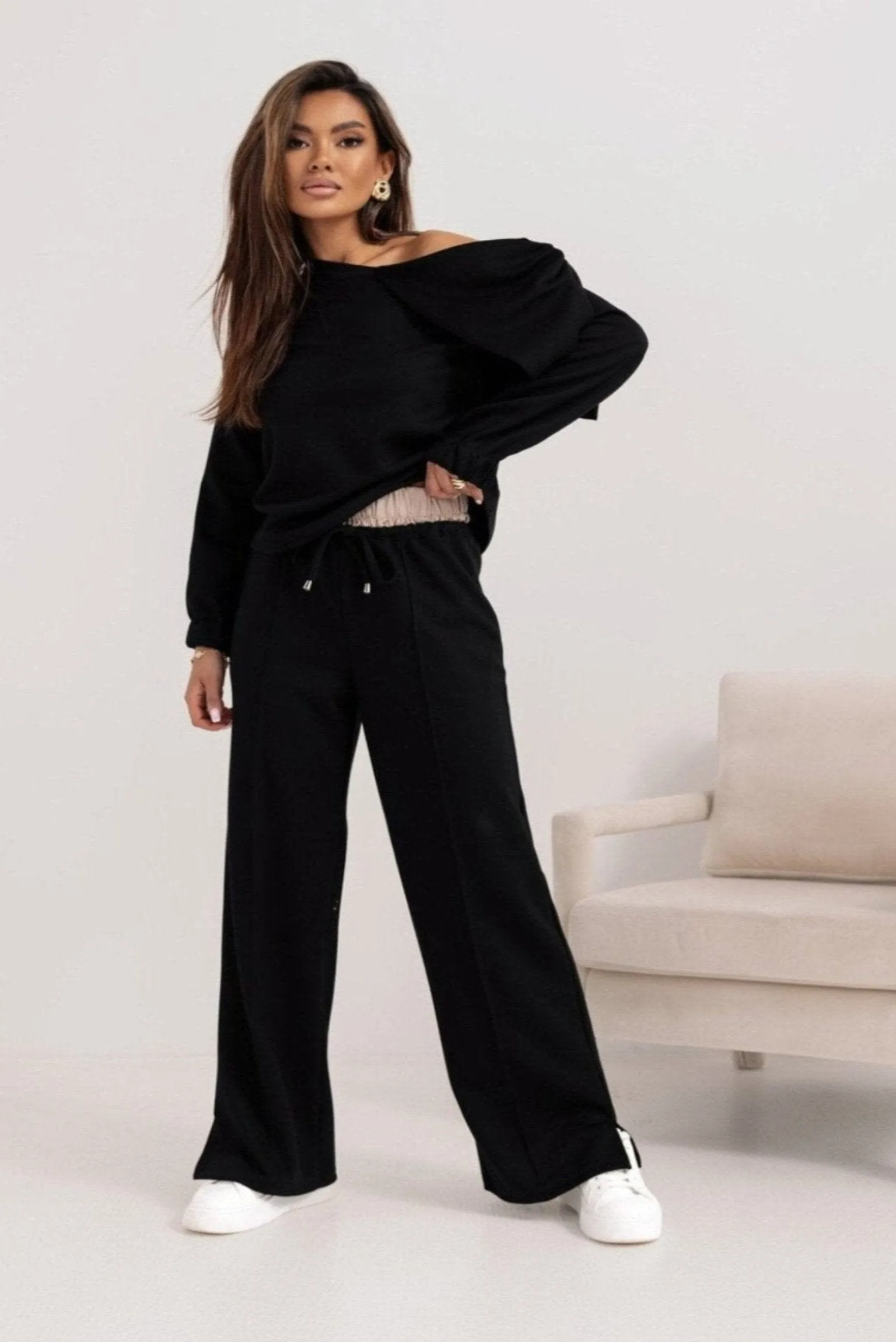 Relaxed bow set-pants