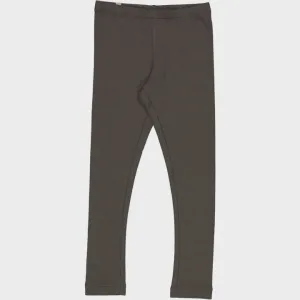 Rib Leggings in Black Granite