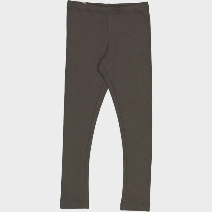 Rib Leggings in Black Granite