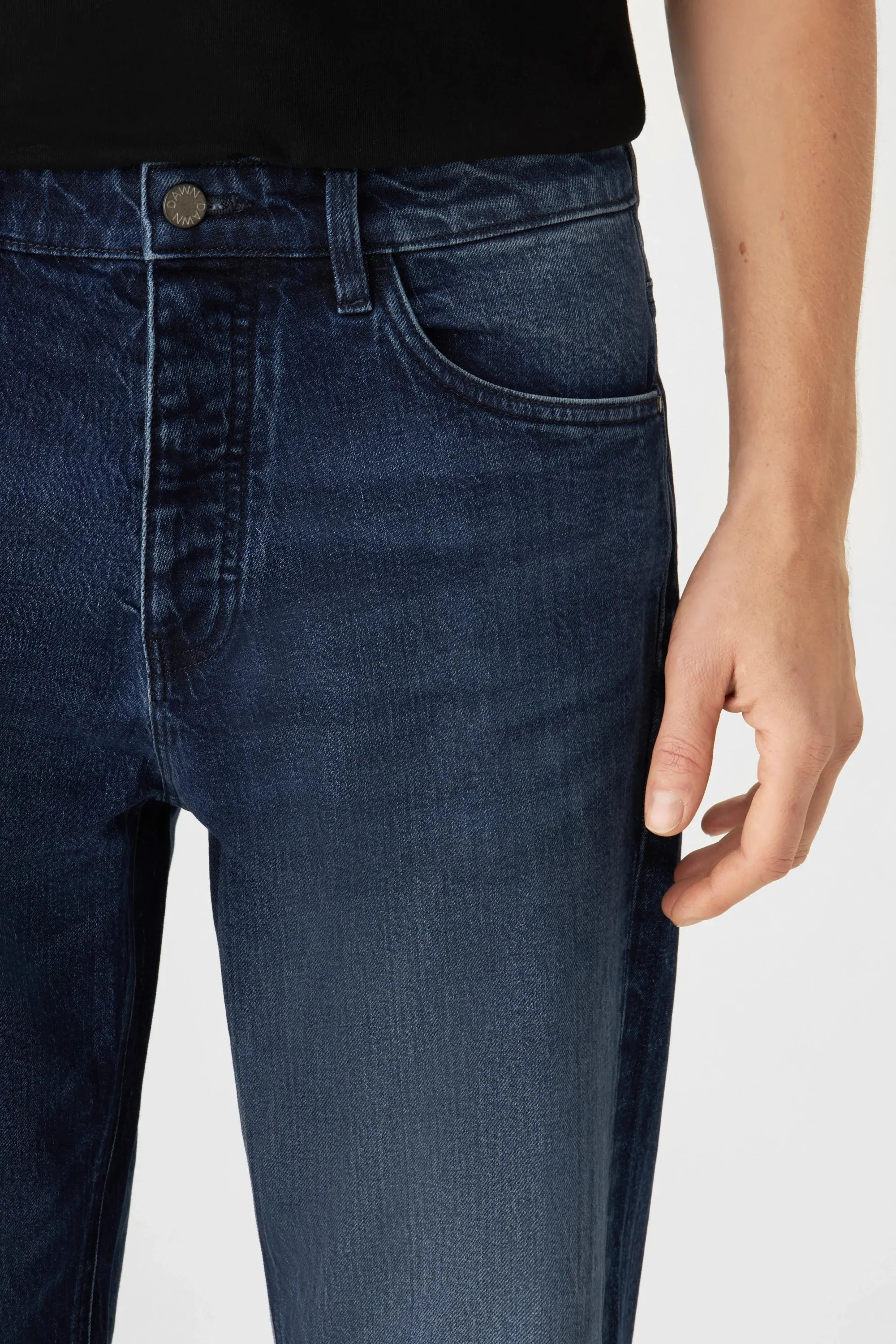 Rise Relaxed Tapered Basic Jeans Dark Blue