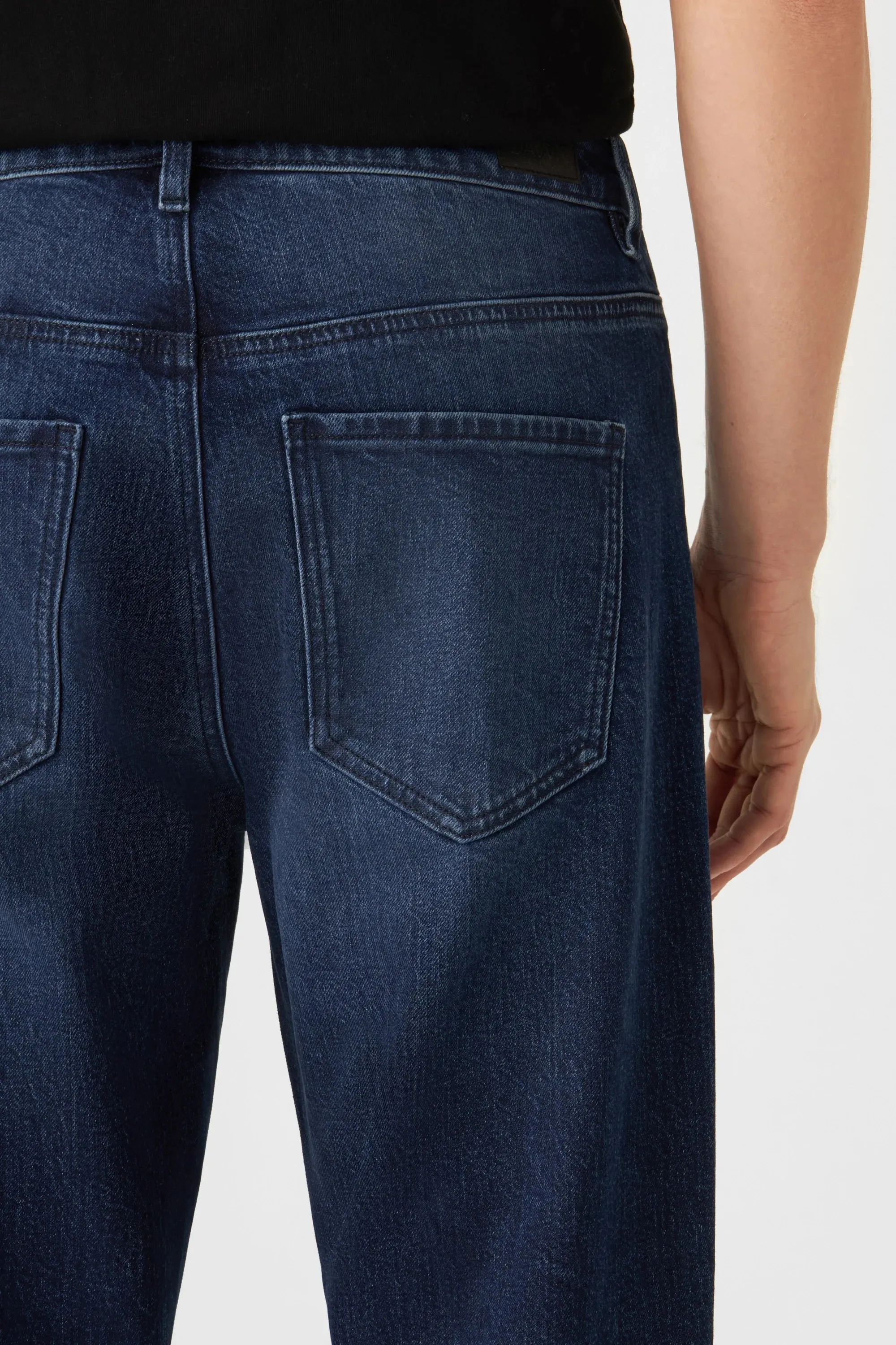Rise Relaxed Tapered Basic Jeans Dark Blue