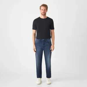 Rise Relaxed Tapered Basic Jeans Dark Blue
