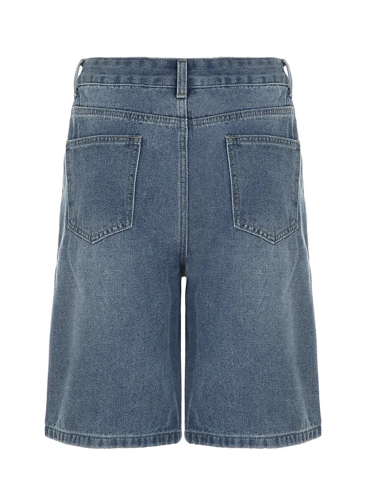Rockmore Y2K Low-Rise Jeans Shorts (Jorts)