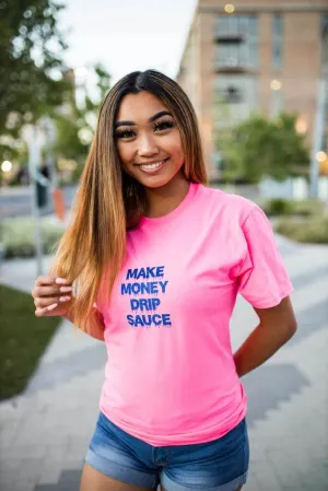 Royal Blue Glitter MMDS | Pink Tee