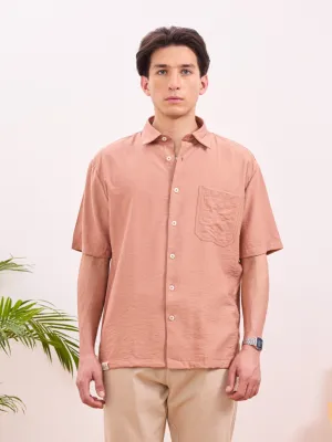 Rust Plain Resort Shirt