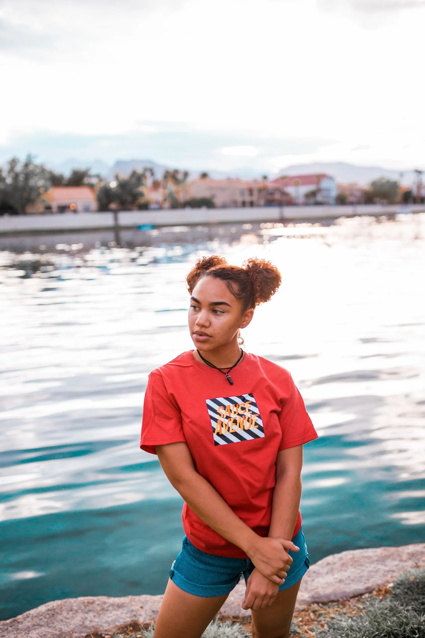 SA B&W Box | Red Tee
