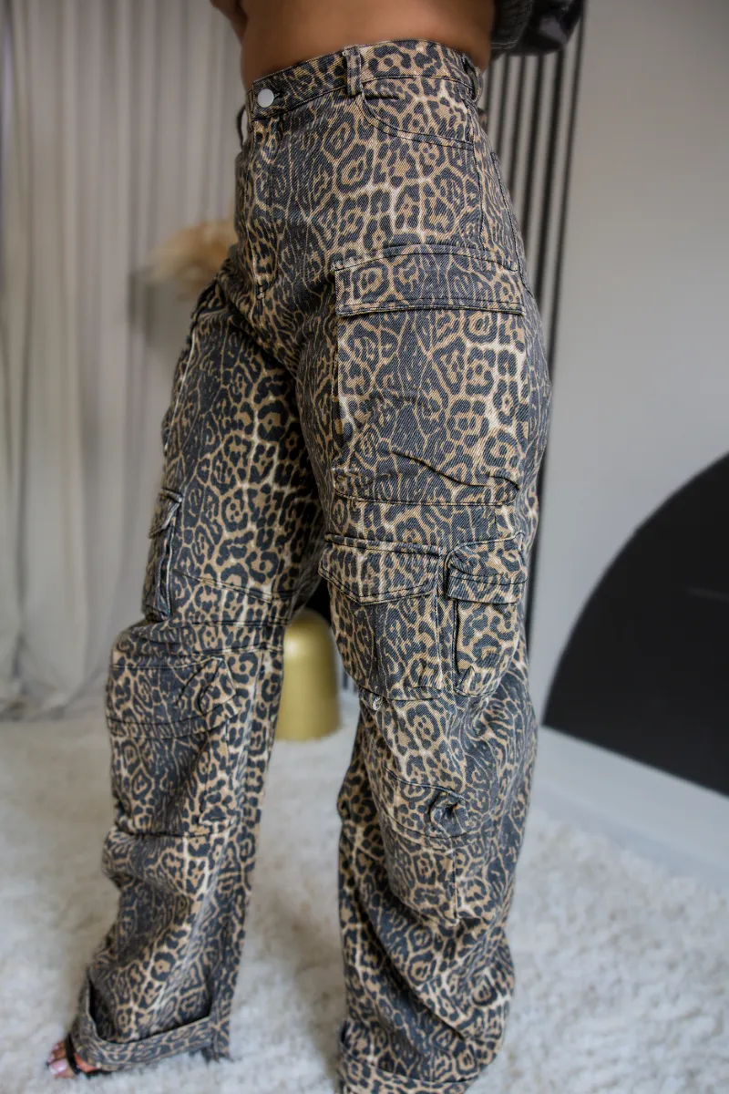 Safari Cargo Print Pants
