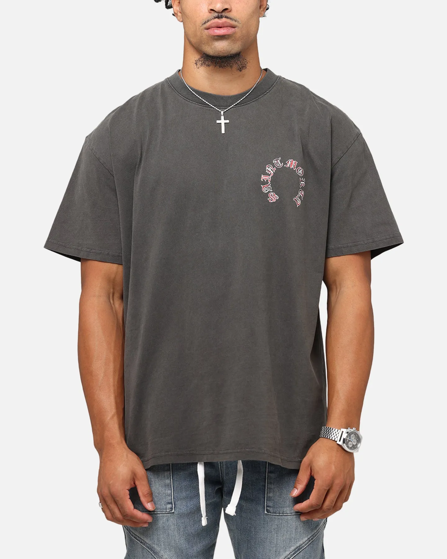 Saint Morta Worldwide Boxy T-Shirt Black Wash