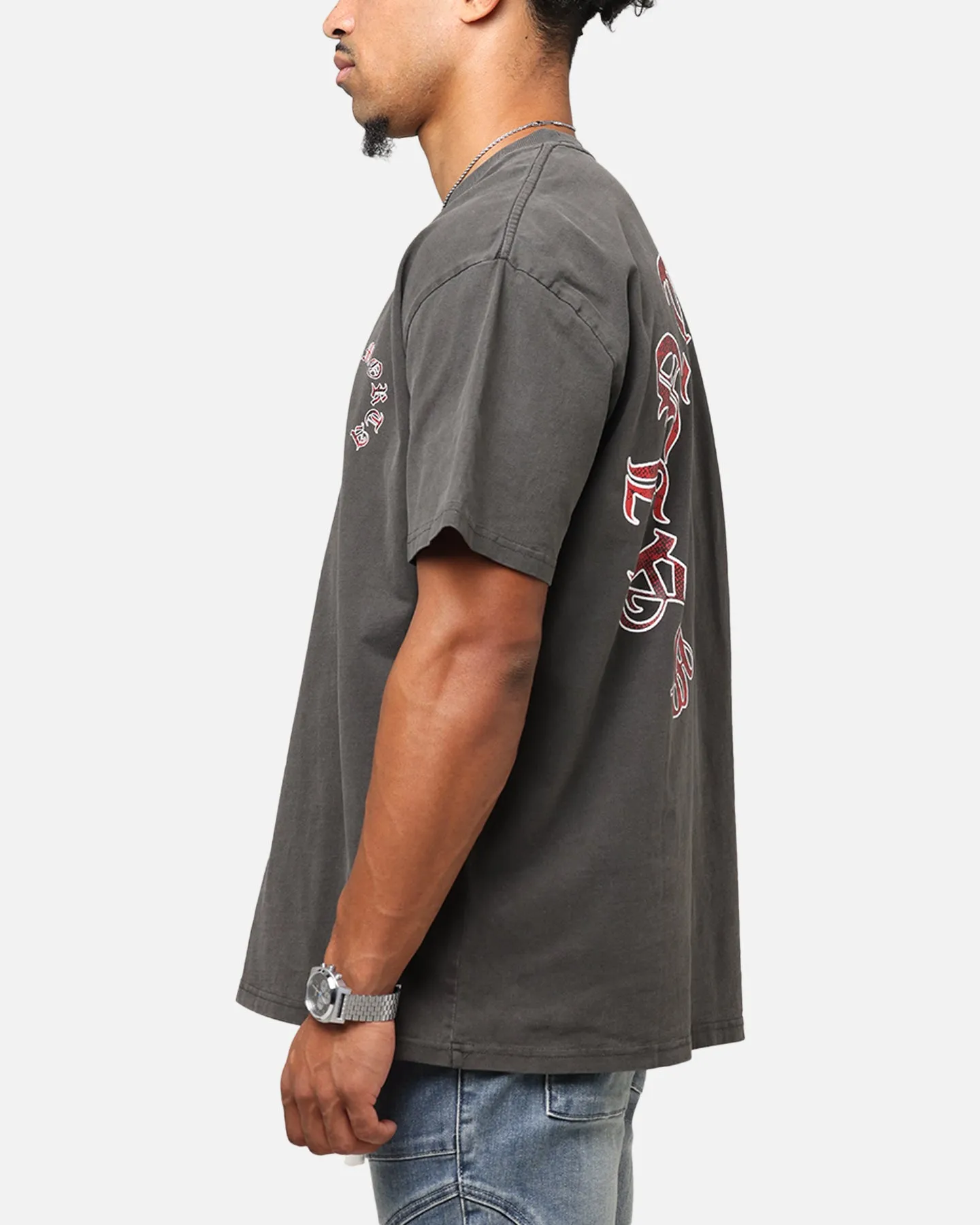 Saint Morta Worldwide Boxy T-Shirt Black Wash