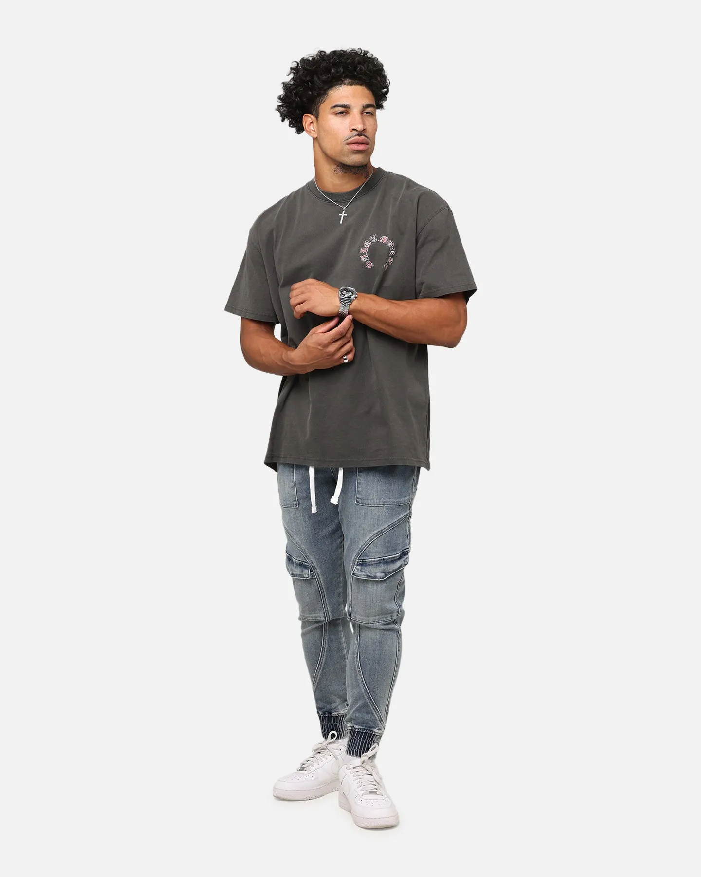 Saint Morta Worldwide Boxy T-Shirt Black Wash