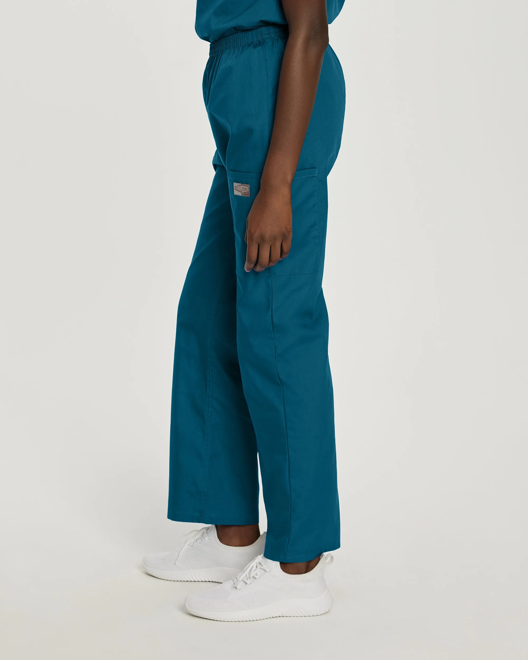 Scrub Zone 83221 Women's Cargo Scrub Pants Caribbean
