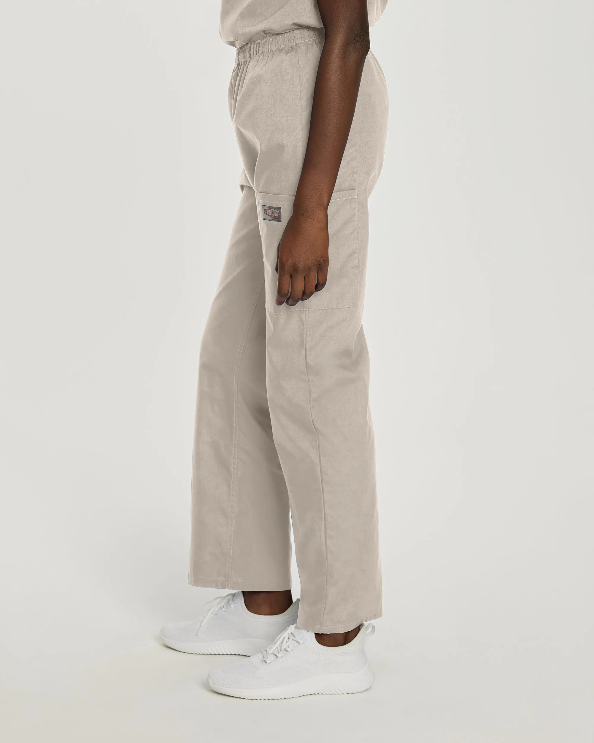 Scrub Zone 83221 Women's Cargo Scrub Pants Sandstone
