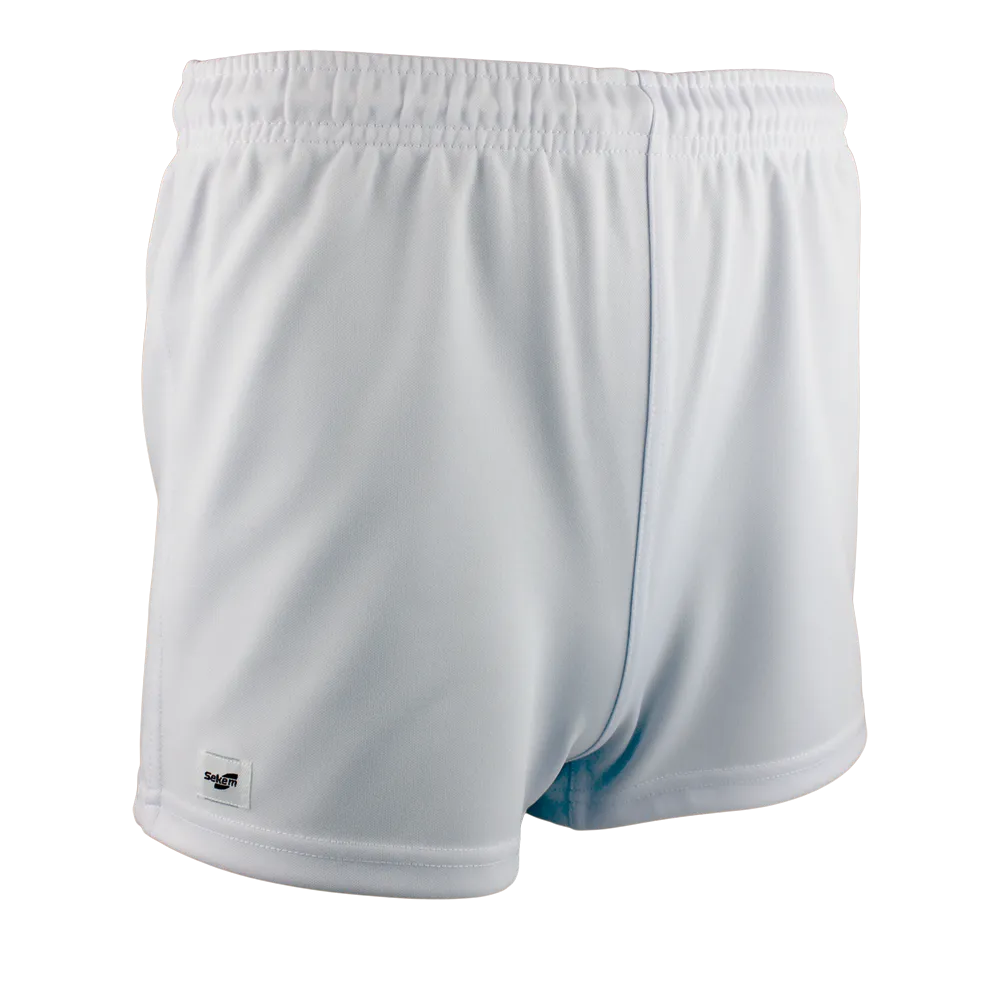 SEKEM FOOTBALL SHORTS PLAIN BAGGY MENS - WHITE