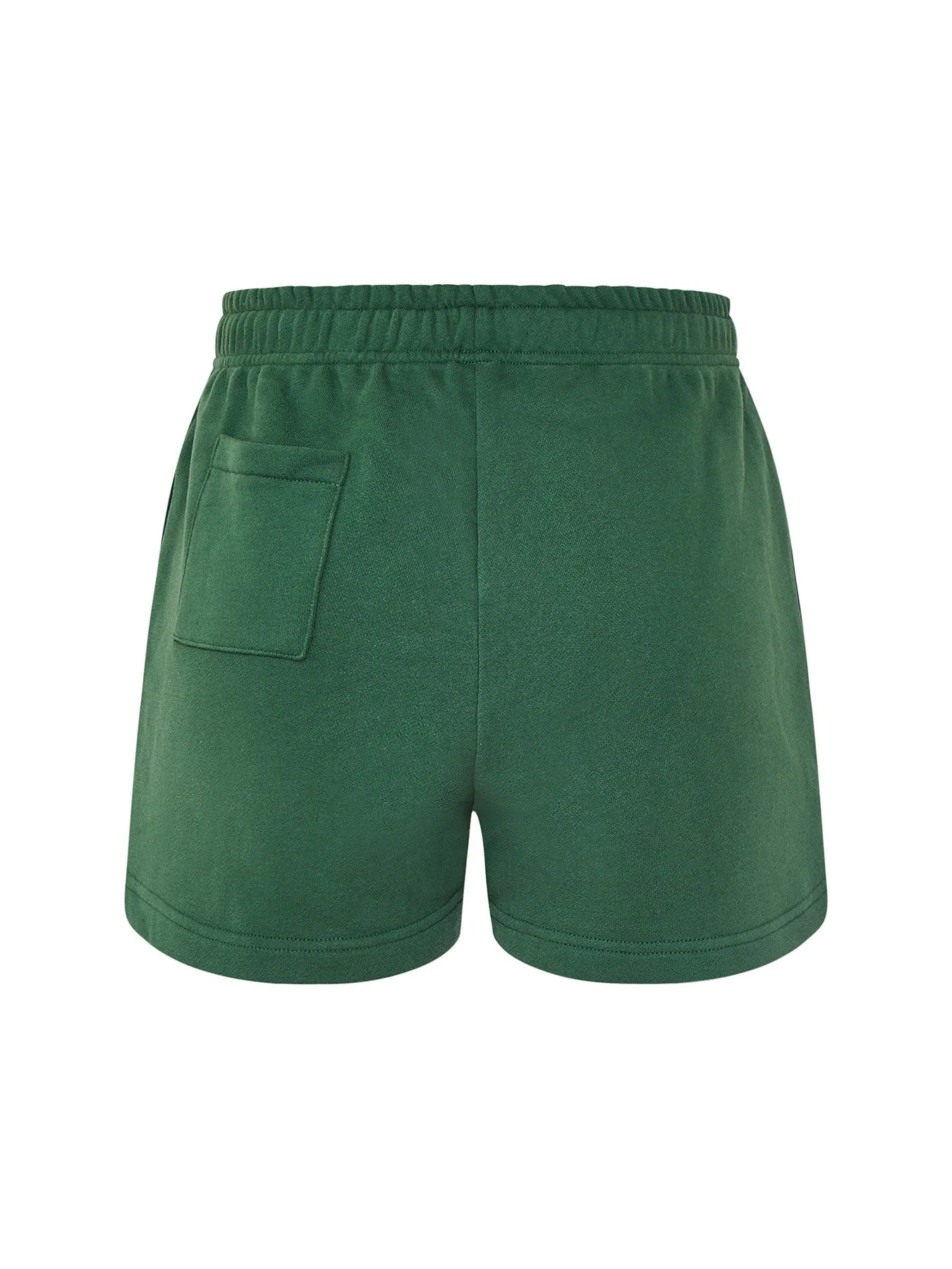 SET - ESSENTIALS - ZIPPER HOODIE AND SHORTS • FOREST GREEN
