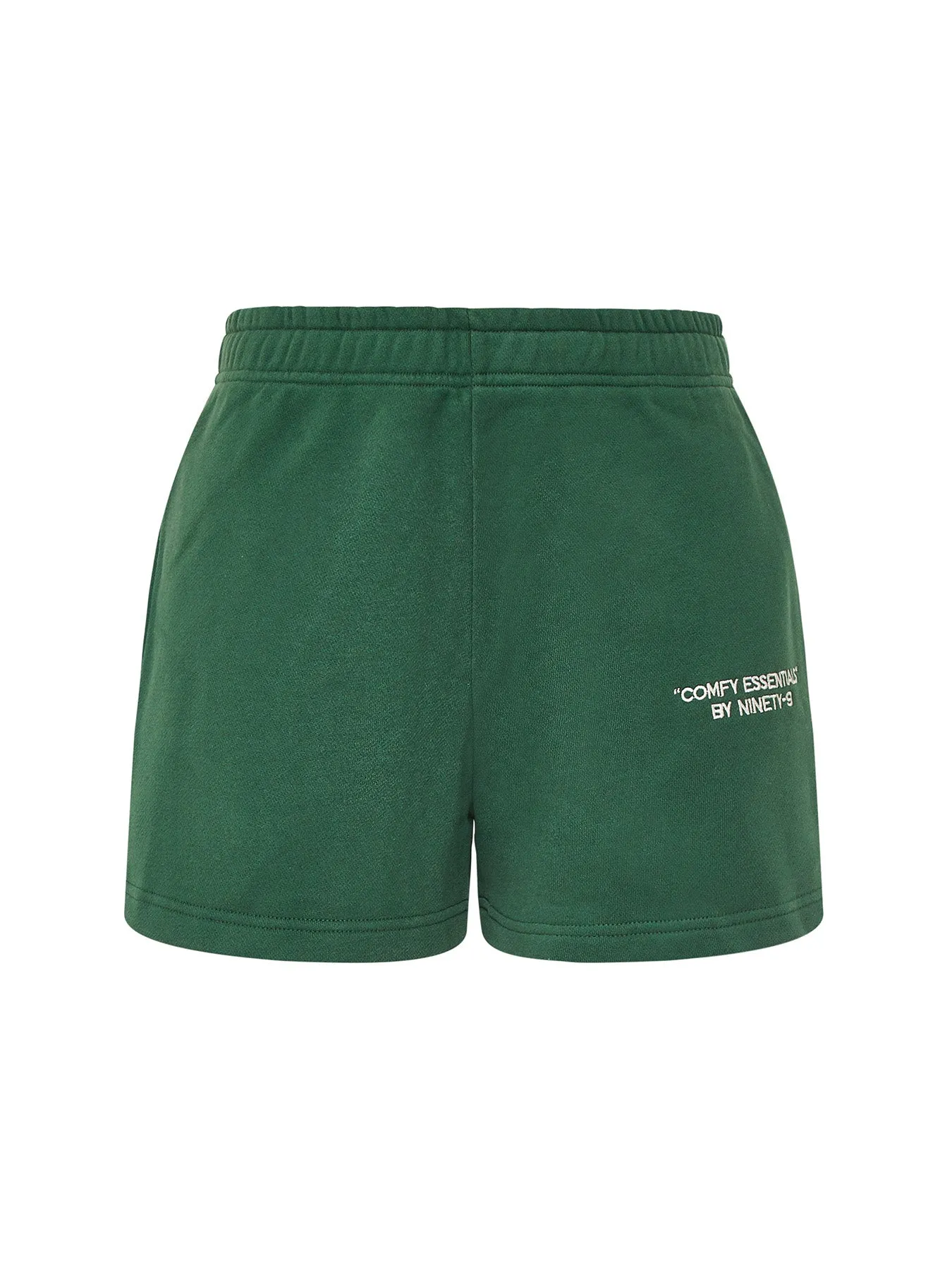 SET - ESSENTIALS - ZIPPER HOODIE AND SHORTS • FOREST GREEN