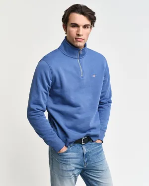 Shield Half-Zip Sweatshirt in Blue