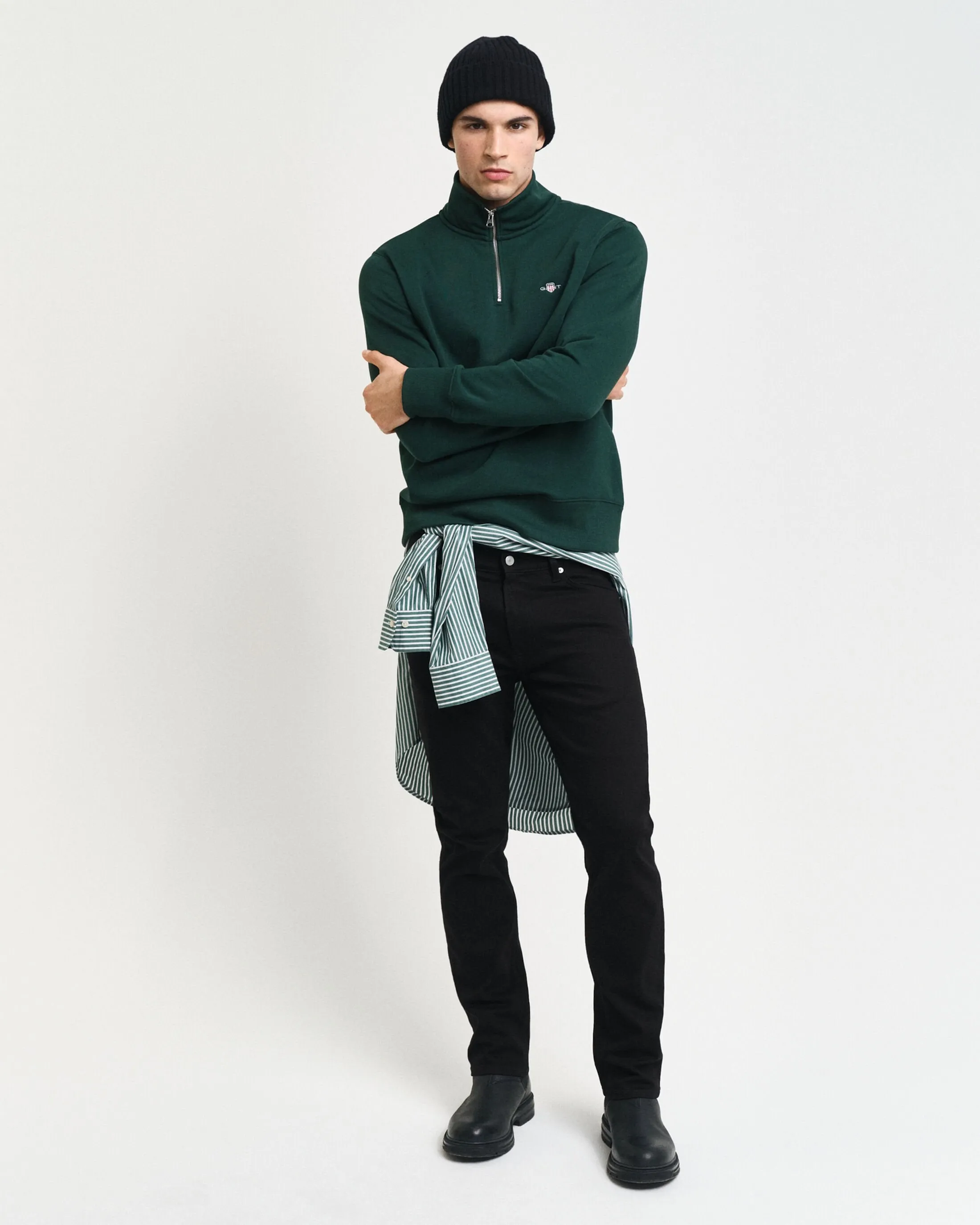 Shield Half-Zip Sweatshirt in Green