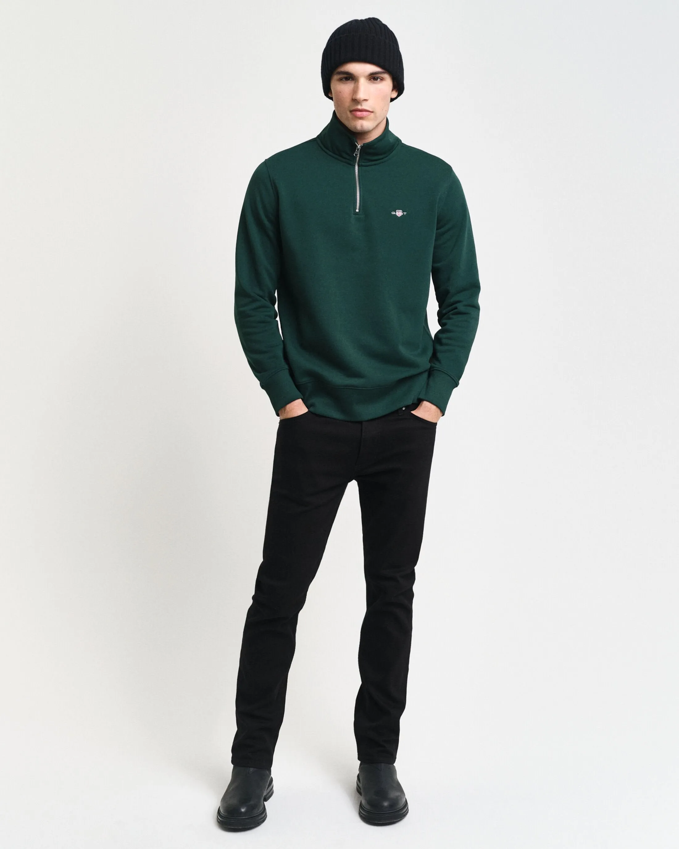 Shield Half-Zip Sweatshirt in Green