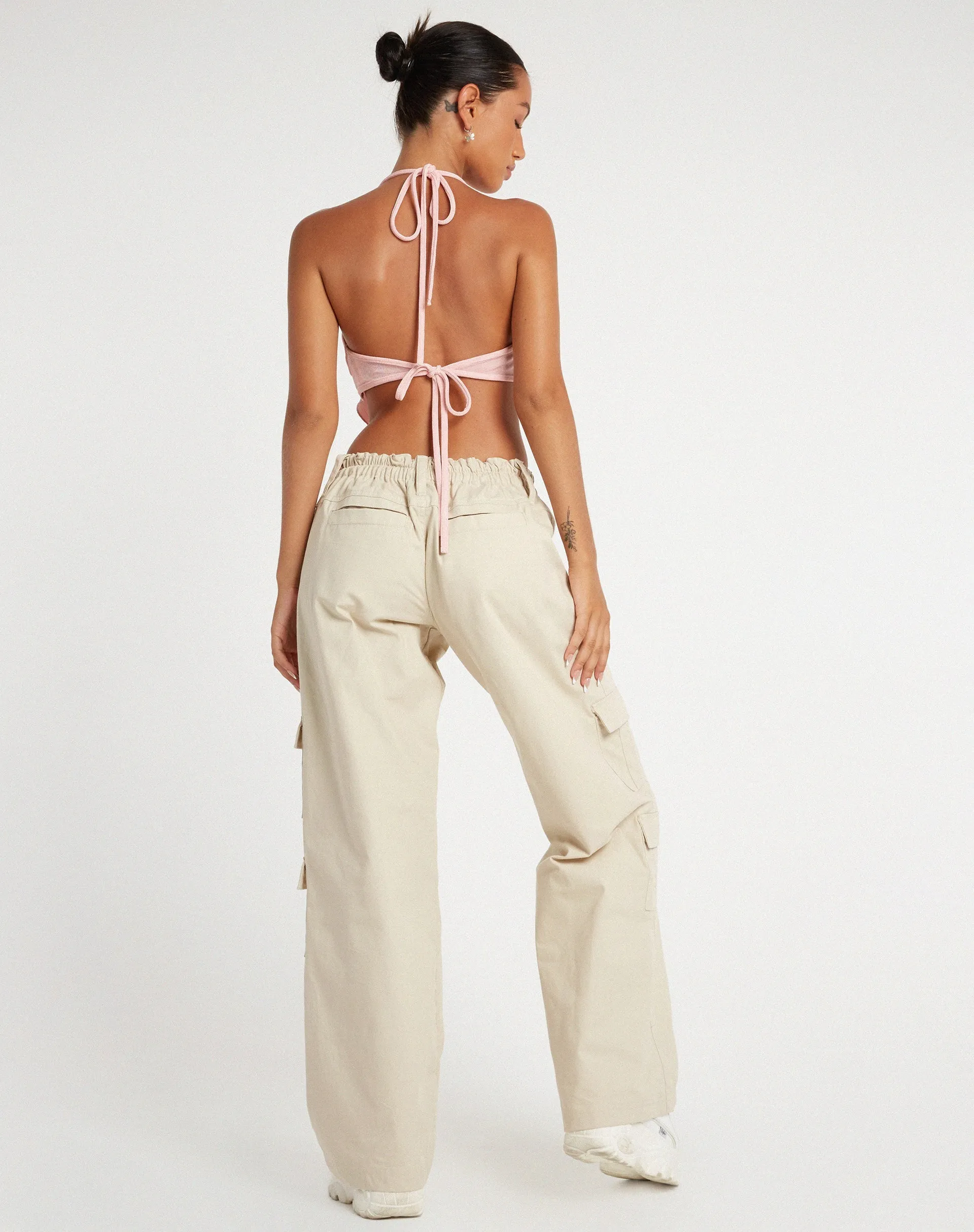 Shima Top in Crepe Baby Pink