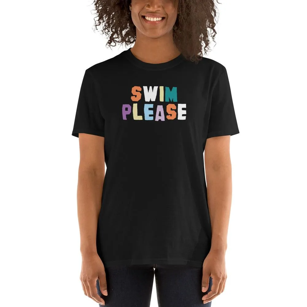 Short Sleeve Unisex Swim T Shirt - Swim Please