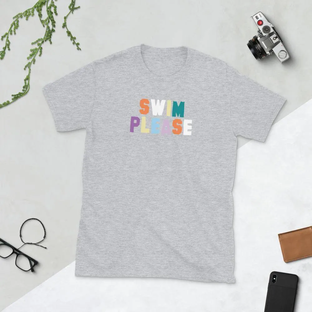 Short Sleeve Unisex Swim T Shirt - Swim Please