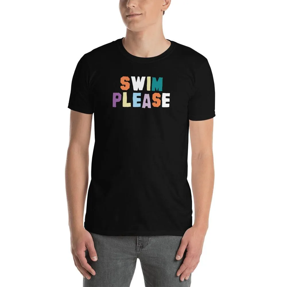 Short Sleeve Unisex Swim T Shirt - Swim Please