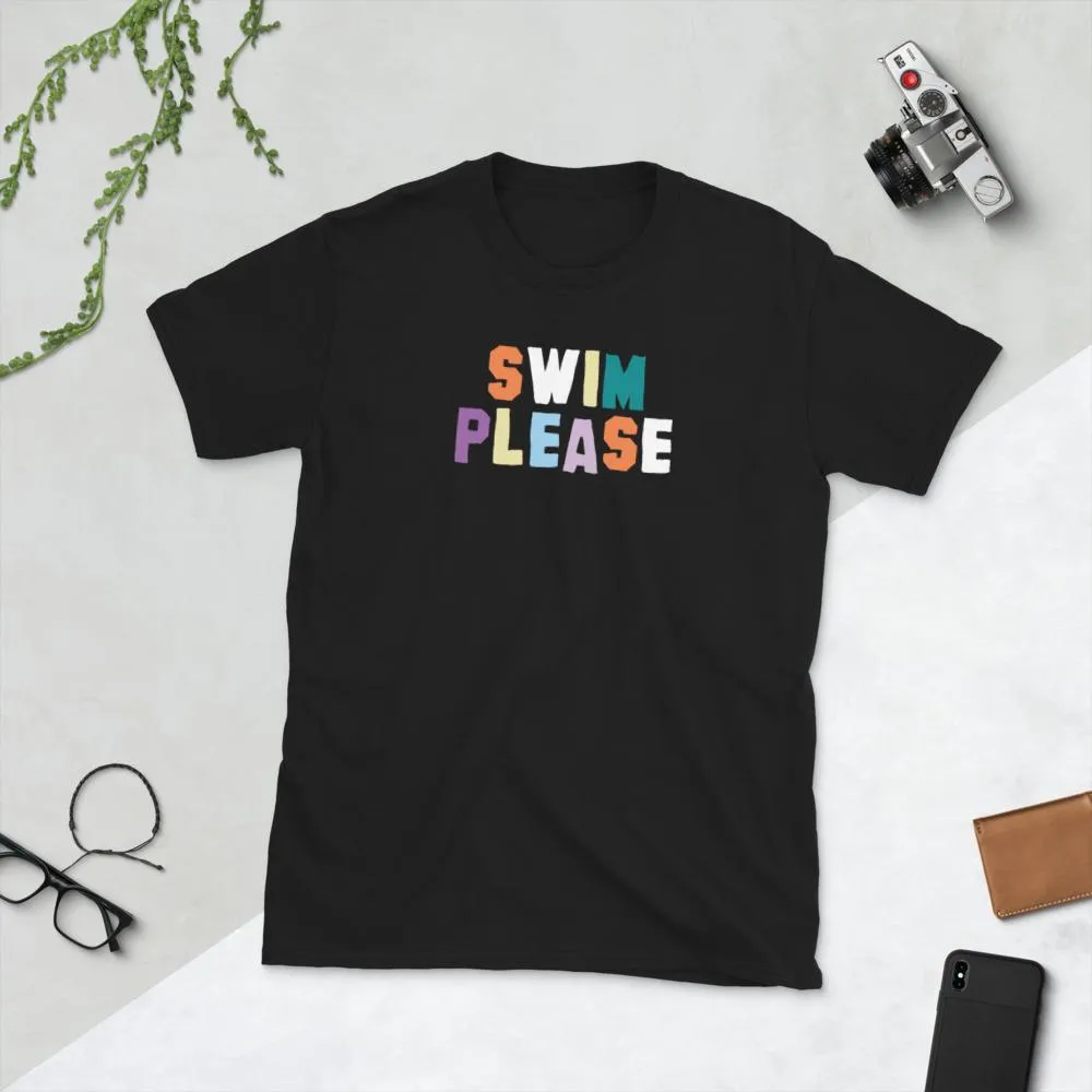Short Sleeve Unisex Swim T Shirt - Swim Please
