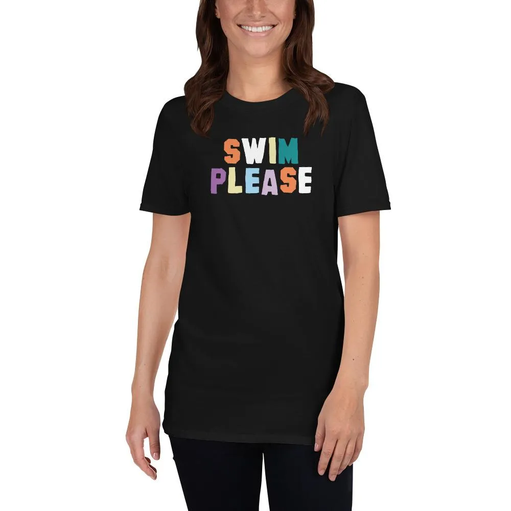 Short Sleeve Unisex Swim T Shirt - Swim Please