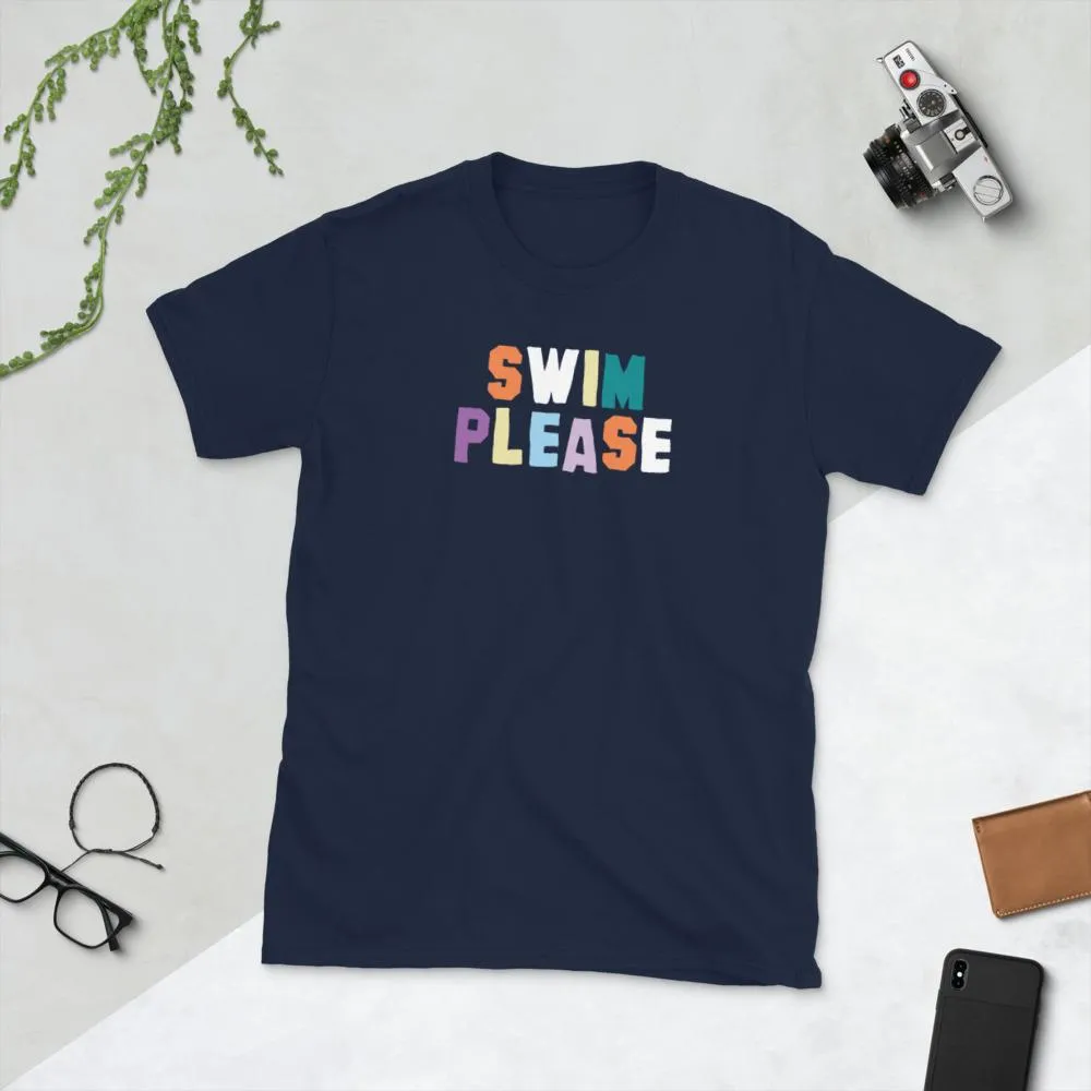 Short Sleeve Unisex Swim T Shirt - Swim Please