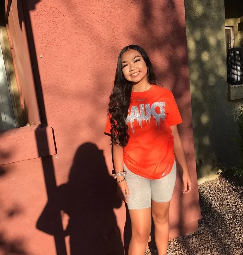 Silver Glitter Sauce | Orange Tee