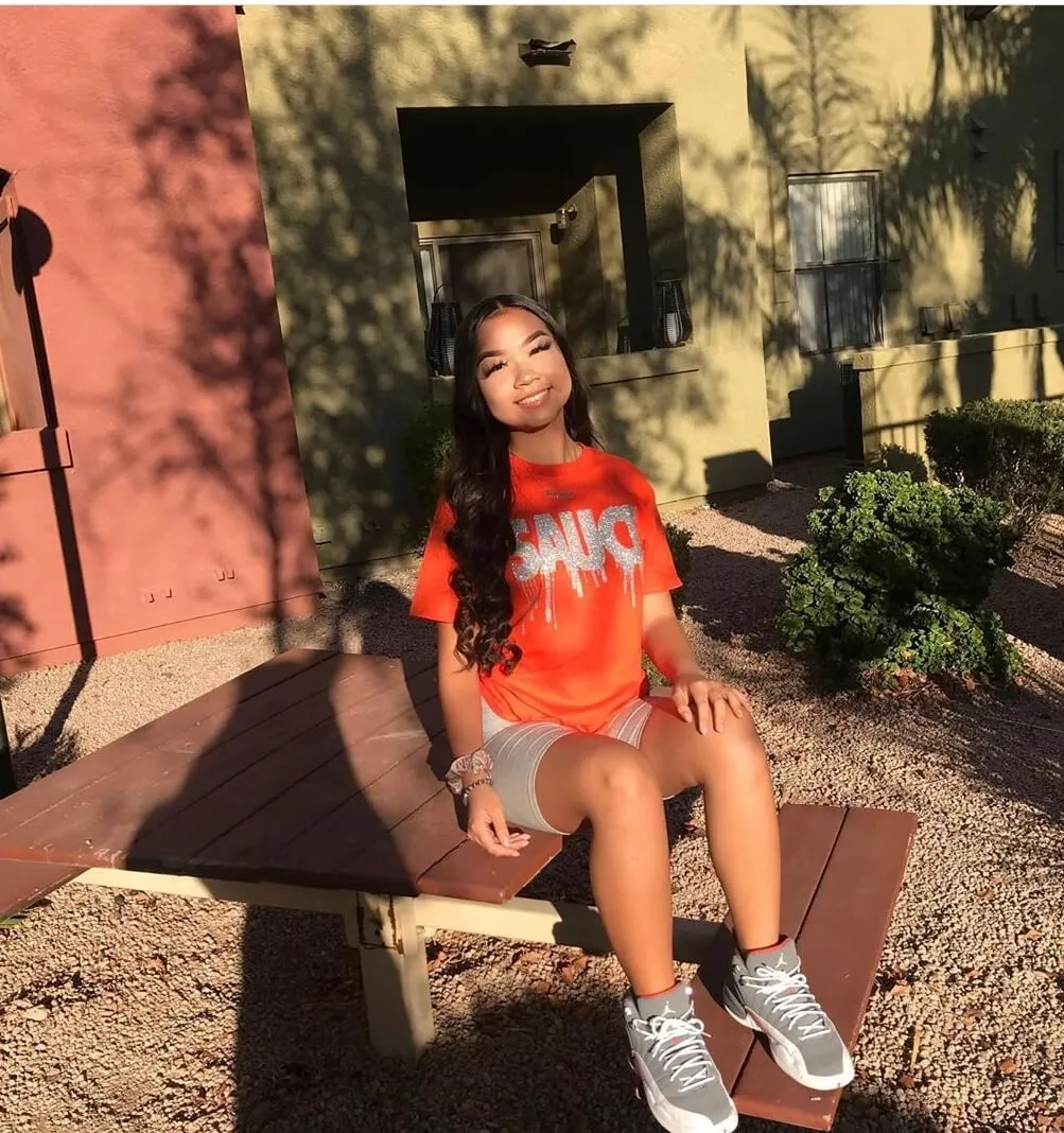Silver Glitter Sauce | Orange Tee