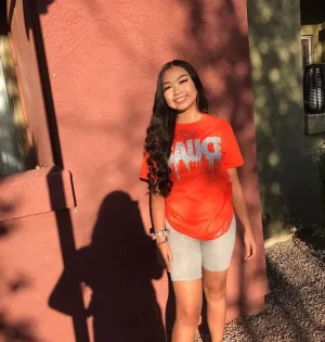 Silver Glitter Sauce | Orange Tee