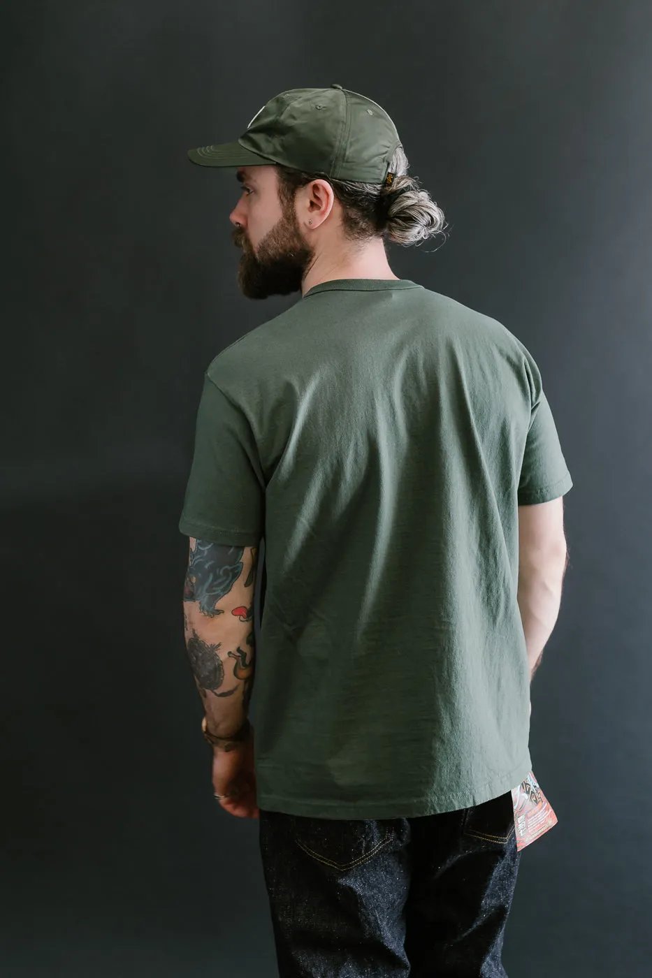 SJST-ML - Heavyweight Plain T-Shirt  - Moss Green