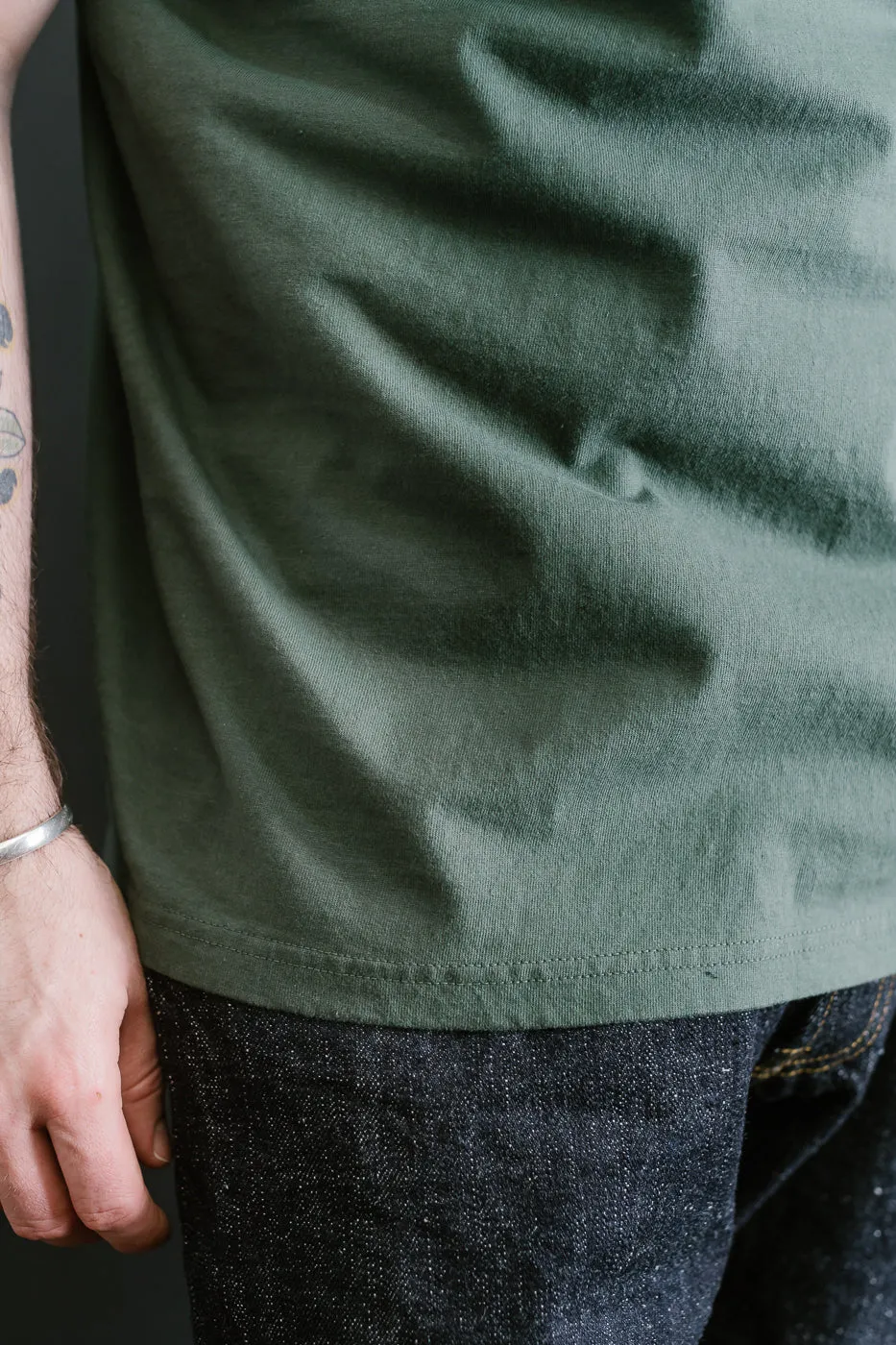 SJST-ML - Heavyweight Plain T-Shirt  - Moss Green